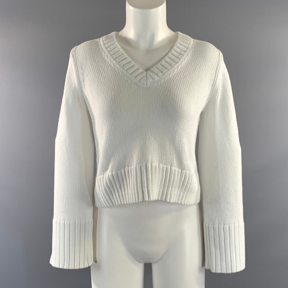 STATE OF COTTON Size S White Cotton Knit Pullover Womens